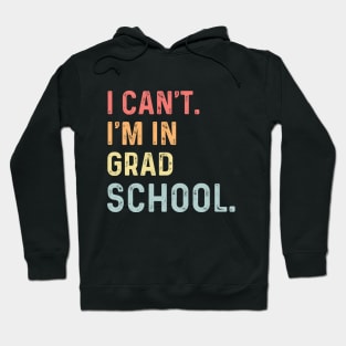 Vintage Retro College Graduation Funny Graduate School Hoodie